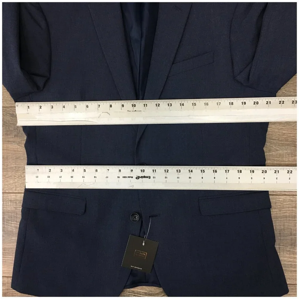 New 14TH Union Mens Blazer Sport Coat Casual Button Jacket 42R Extra‎ Slim Suits
